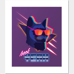 Heck Yeah Retro Cat Posters and Art